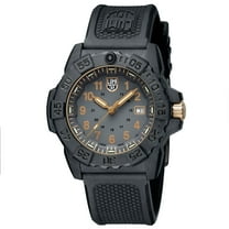 Luminox 3508.Gold Men's Navy Seal Black Dial Rubber Strap Watch
