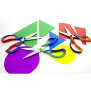 BAZIC 8 Stainless Steel Scissors, Soft Grip, Sharp Scissor Blades, 3-Pack