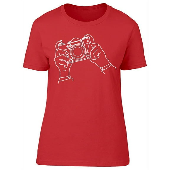 Camera In The Hands T-Shirt Women -Image by Shutterstock, Female x-Large