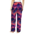 thumbnail image 3 of Balery Retro Palms print Women's Pajama Pants,Ultra Lightweight Pjs,Lounge Pant-X-Large, 3 of 9