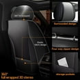 thumbnail image 4 of LAONNVIR Seat Covers for Cars Leather Waterproof Universal Fit for Ford Escape 2001-2024 (5 Seats,Black+Grey), 4 of 8