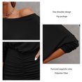 thumbnail image 4 of Vestido ajustado a la Cadera ANGGREK Paquete de color Puro con volantes Fibra de Poliéster para Verano, 4 of 6