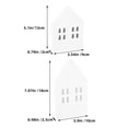 thumbnail image 2 of Soimiss 2Pcs White Decorative Small Houses Wood Slices for Xmas Party Scene Home Decor, 2 of 8