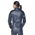 thumbnail image 2 of Ladies Pure Leather Shirt in Navy Blue, 2 of 7