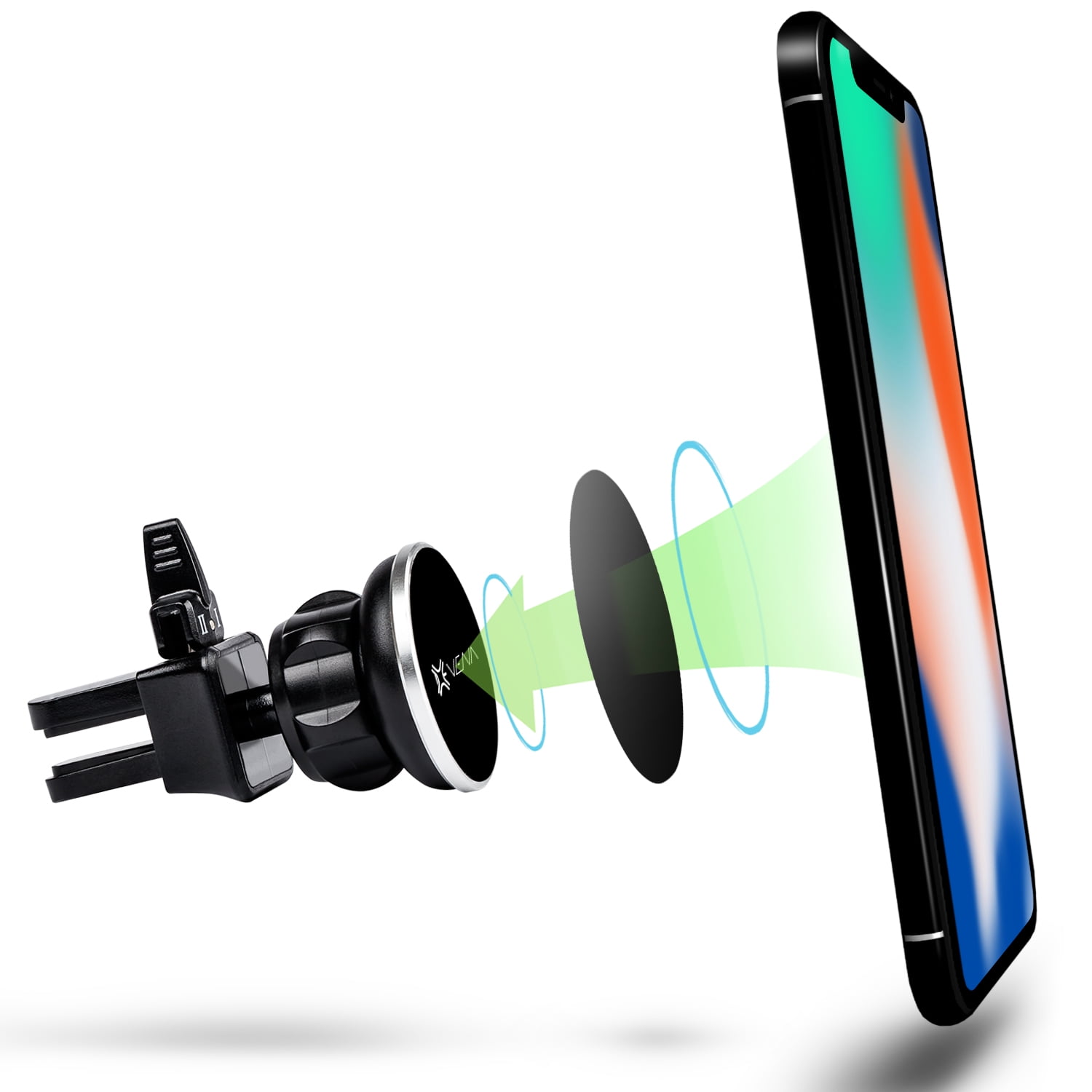 Universal Magnetic Cell Phone Vent Holder Black