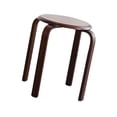 thumbnail image 4 of Fancyes Solid Wood Round Stool, Dining Table Stool, Portable Dressing Table Stool, Simple Stacking Stool, Wooden Stool for Living Room Decoration Walnut, 4 of 8