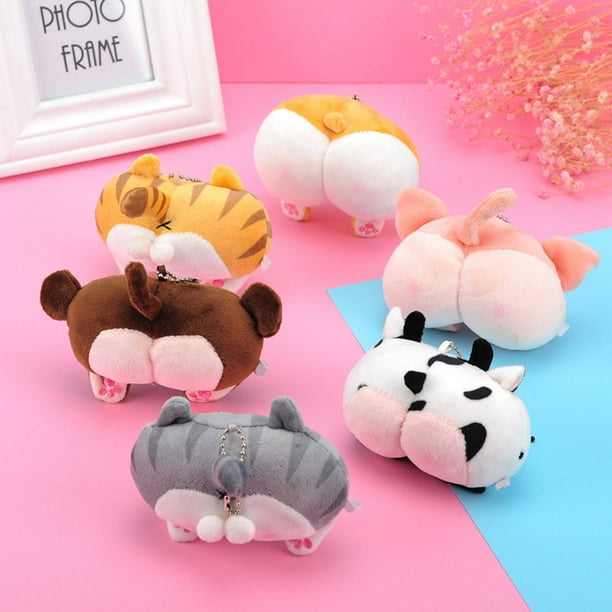 Gwong Juguete Peluche colgante Cartoon Carm Charm PP Algodón Soft Corgi Cat Butt Forma Colgante Para Decoración Gwong 30011698