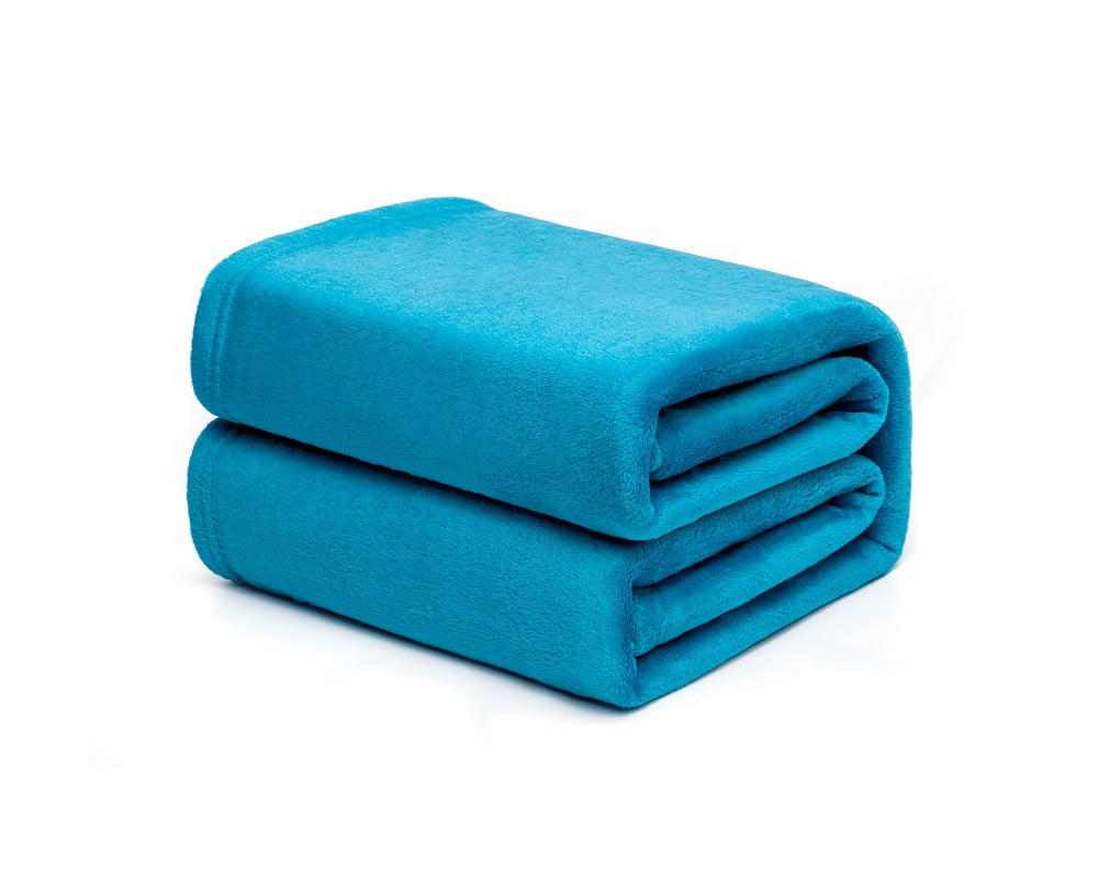 Brooklyn Jax Solid Plush Fleece Throw Blanket, Emerald color