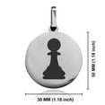 thumbnail image 2 of Stainless Steel Pawn Chess Piece Round Medallion Keychain Circle Ring, 2 of 2