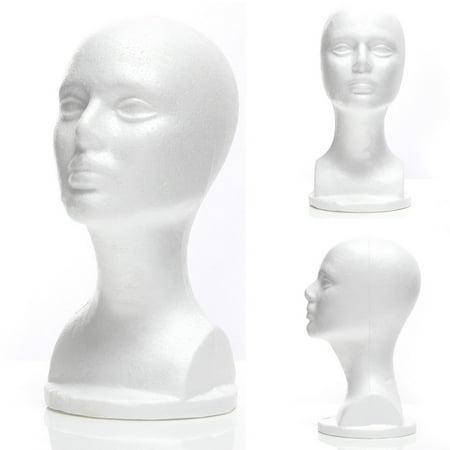 Styrofoam Mannequin - Female Styrofoam Mannequin Manikin Foam Head Model Hat Wig Display Stand