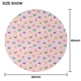 thumbnail image 6 of Pink Butterfly Colorful Wing Pattern Round Tablecloth 60"x60",Wrinkle Wipeable Table Cloth for Kitchen Dining Room Picnic Patio Party, 6 of 6