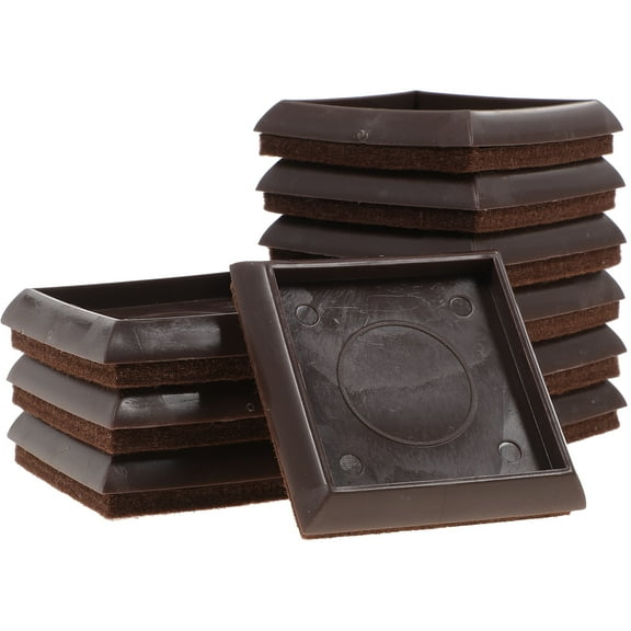 Troglfold caster cups 10pcs Furniture Protector 2 inch Non-slip Furniture Pad Square Chair Stopper,2.48"X2.48"X0.51"