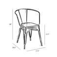 thumbnail image 6 of Dreux Gunmetal Steel Stackable Dining Chair (Set of 2), 6 of 7