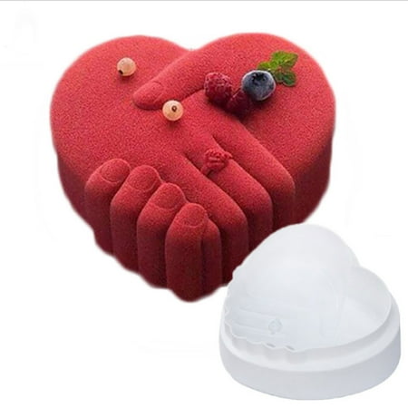 

ZENTREE Cakes Biscuit Mold Handshake Heart Pastrie 3D Bakeware Baking DIY Resin Homemade