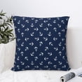 thumbnail image 4 of Fuzoiu Nautical Themed Simple Anchors Print Square Pillow Cover,Hidden Zipper Design,Luxury Square Pillow Case, Throw Pillow,Couch Cushion-18"x18", 4 of 7