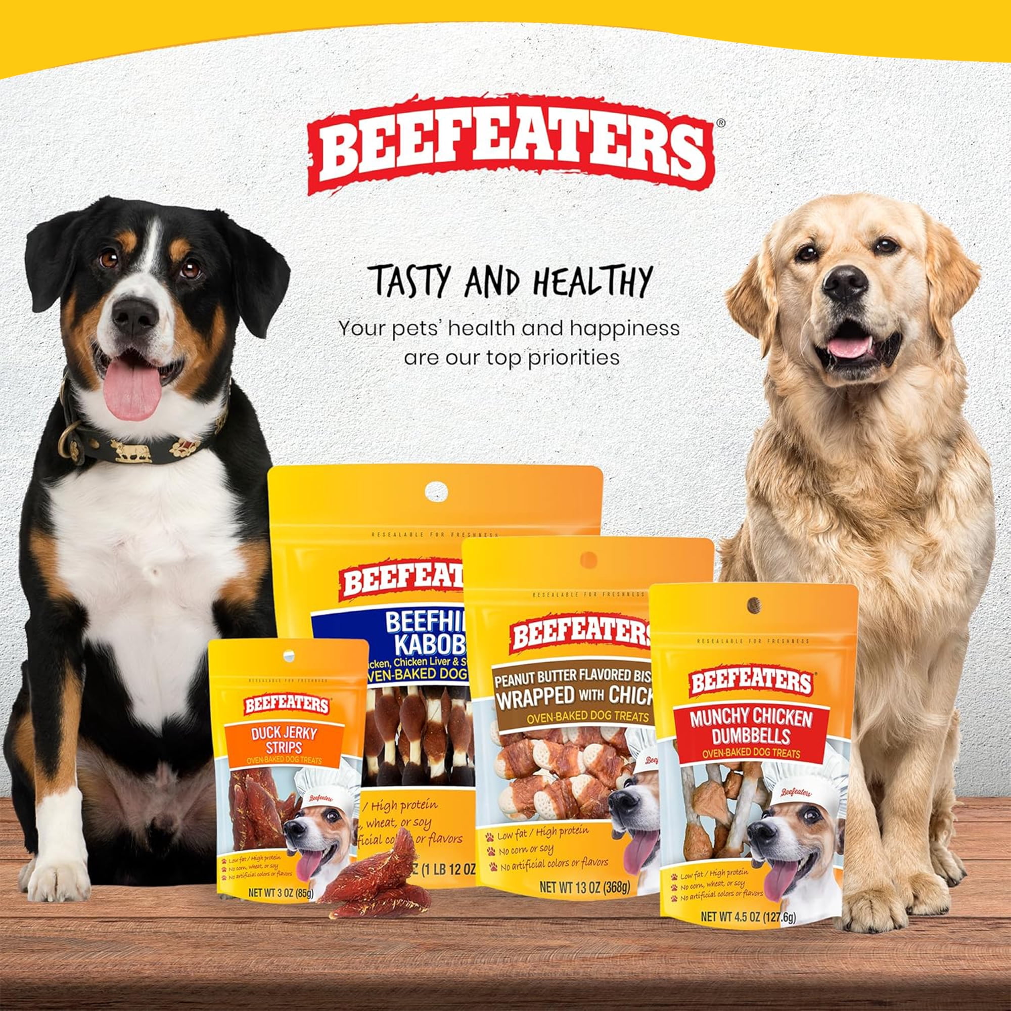 Beefeaters Sweet Potato Chews, 28 oz Resealable Bag | Grain-Free, High Protein, Low Fat Jerky Chews for Dogs