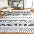 thumbnail image 2 of SAFAVIEH Moroccan Tassel Ekaterina Southwestern Shag Area Rug, Grey/Black, 5'3" x 7'6", 2 of 8
