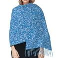 thumbnail image 5 of Shawl Wraps for Women - Blue Glitter lightning C Oversized Fall Winter Fashion Blanket Scarf for Women, 5 of 6