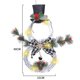 thumbnail image 4 of Guirnalda de ratán decorativa navideña con luces LED, forma de muñeco de nieve, guirnalda navideña artificial, para interior y exterior (negra y roja), 4 of 4