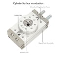 thumbnail image 4 of Adjustable  Pneumatic Air Cylinder, Aluminum Alloy, Large Output Force, Waterproof, Wide Application, 4 of 8