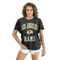 thumbnail image 2 of Women's Gameday Couture Black Los Angeles Rams Relaxed Flutter Sleeve T-Shirt, 2 of 7