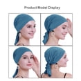 thumbnail image 2 of osvyo Chemo Hats Head Scarves Covers for women Slip On Bamboo Headwear Light Blue, 2 of 7