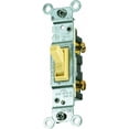 thumbnail image 1 of Switch Leviton de 15 amperios, 120 V, unipolar AC silencioso, color marfil, 1 of 3