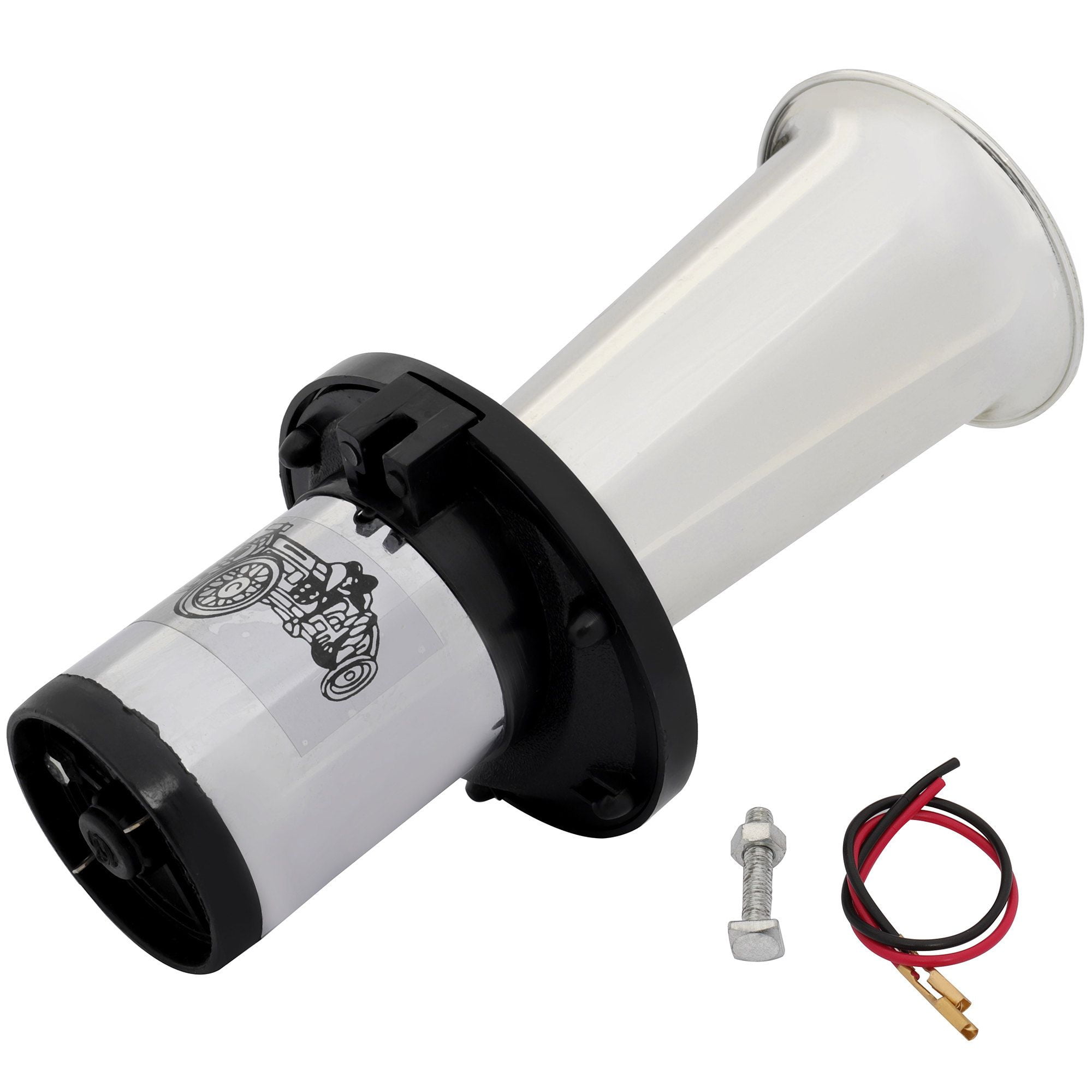 Air Operated Horn Car Air Horn Antique Ahooga Klaxon 12V Vintage OO-GA  Classical for Model T Style Old School Chrome 115dB Motorbike (Color :  Chrome
