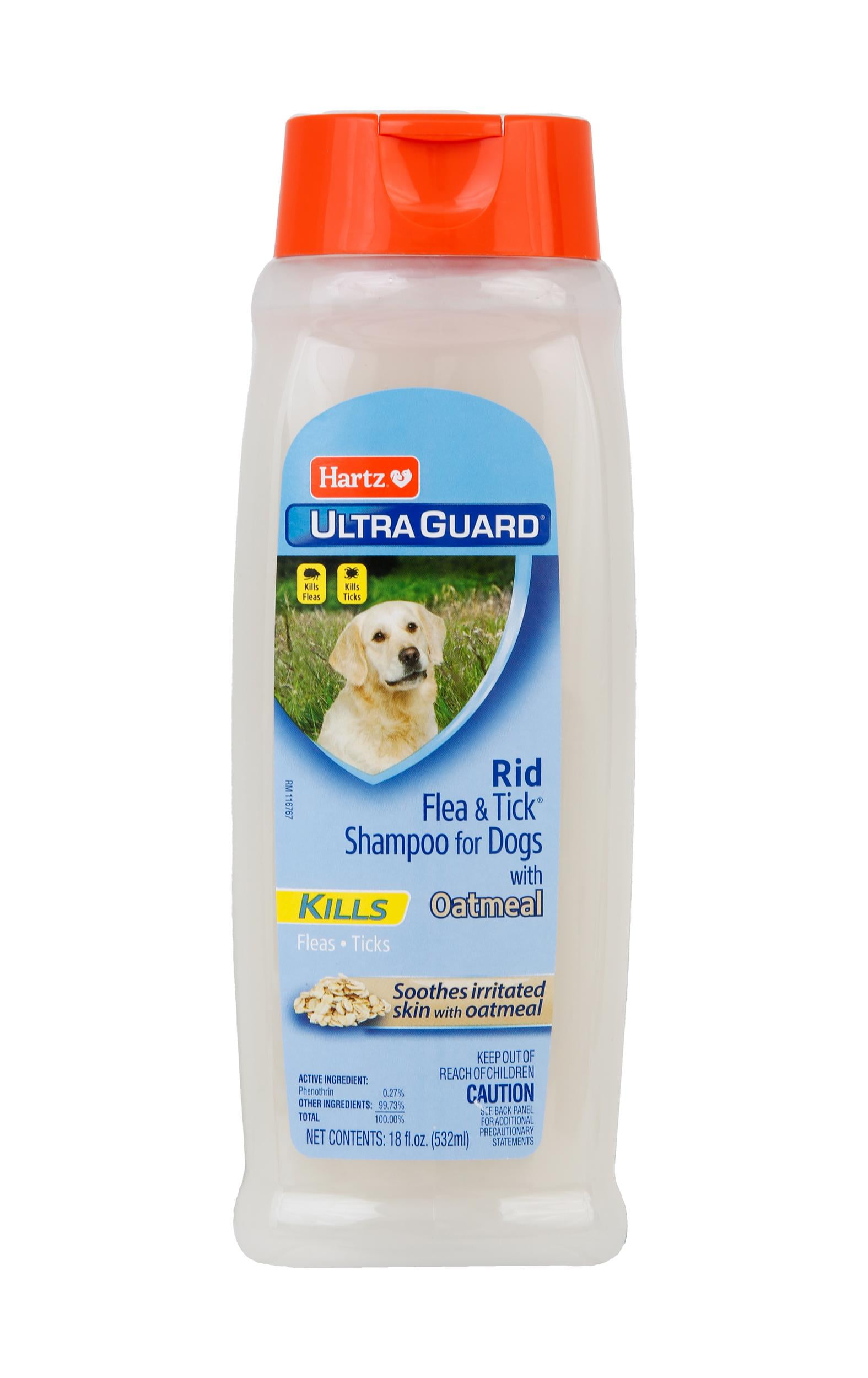 Hartz Flea and Tick Oatmeal Dog Shampoo 18oz Effectively Kills