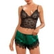thumbnail image 3 of Conjunto de pijama Sexy de cuatro piezas para mujer, ropa interior con dobladillo de encaje, bragas, pantalones cortos y camisón, ropa de dormir, 3 of 4