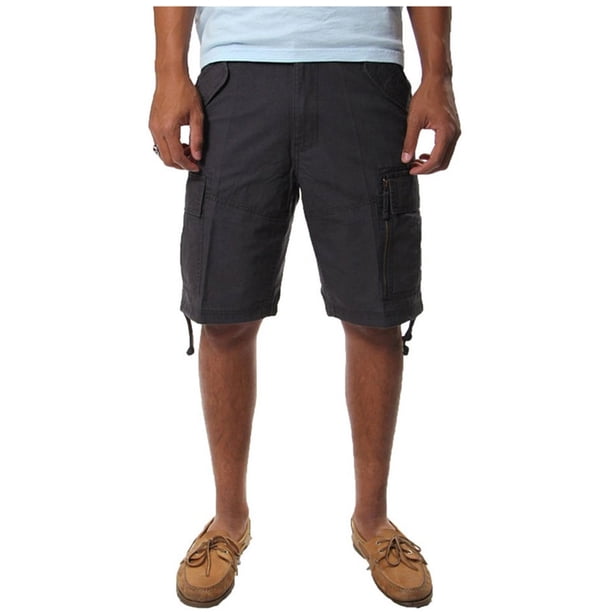 Chaps - Pantalones cortos casuales de ajuste clásico para hombre, gris, 30