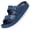 Blue, variant on Mens Double Strap EVA Slide Sandals Sole Flat Casual Comfort Shoes