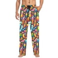 thumbnail image 5 of Summer Seamless Pattern Men's Pajama Pants Cotton Long Sleepwear Lounge Pants S, 5 of 7