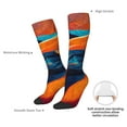 thumbnail image 6 of Fotbe Abstract Fabric Color Waves print Women's Men's Novelty Crew Socks Cotton Socks Knee High Socks for Walking,Running,Nurses,Pregnancy, 6 of 8
