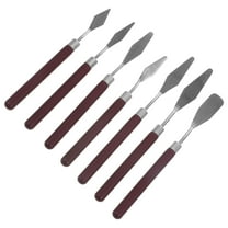 WORGEOUS 7pcs Wooden Handle Painting Spatula Wall Painting Scraper Art Painting Mixing Tools