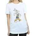 thumbnail image 2 of Looney Tunes Womens Rapper Bugs Bunny Cotton Boyfriend T-Shirt, 2 of 5
