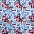 thumbnail image 1 of oneOone Cotton Poplin Medium Blue Fabric Beach Sewing Fabric By The Yard Printed Diy Clothing Sewing Supplies 42 Inch Wide, 1 of 4