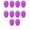 Blue,Purple, variant on KCAHPAN 10Pcs Glass Face Cupping Cup Set Silicone Massage Vacuum Suction Cupping Cups