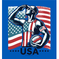 thumbnail image 2 of USA Athlete Adult Blue Long Sleeve Hoodie-Small, 2 of 4