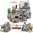 thumbnail image 4 of The Mountain Cave Elevator Village Tree House Building Block With Figures Compatible 21137 My World Bricks Set Gifts Toys G220524, 4 of 5