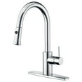 thumbnail image 2 of Ultra Faucets  Euro Collection Single-Handle Kitchen Faucet With Pull-Down Spray Brushed Nickel UF14203 Brushed, 2 of 5