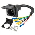 thumbnail image 1 of Conector de Luz Remolque RV 7 Vías, Adaptador Eléctrico Cable Pines, Convertidor Rápido con Soporte Montaje, 1 of 5
