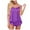 Purple, variant on Womens Pajama Satin Cami Shorts Set Nightwear Set Sleepwear Underwear for Women