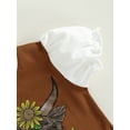thumbnail image 6 of Suealasg Toddler Baby Girls Western Clothes Short Sleeve Cow Head Print T-Shirts and Floral Print Flare Pants 6M 1T 2T 3T Kids Girls Summer 2Pcs Outfits, 6 of 8