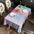 thumbnail image 2 of Colorful Tie Dye Pattern Rectangle Tablecloth 60"x102",Waterproof Polyester Rectangle Table Cloth, Wipeable Spillproof Polyester Tablecloth for Dining, Camping, Indoor and Outdoor, 2 of 6
