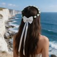 thumbnail image 4 of BotaniNest Girls Leaf Headband With Bow Floral Hair For Kids Photo Prop, 4 of 6