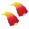 thumbnail image 1 of Long Bamboo Made Silk Fan for Dance/Outdoor Performance Supply - Yellow Yellow, 1 of 8
