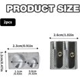 thumbnail image 2 of 2PCS Metal Pencil Sharpeners with 2 Holes Metal Sharpener Pencil Sharpeners for School Pencil for Home School Office Stationery, 2 of 5