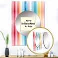 thumbnail image 3 of Designart "Candyland Rainbow Stripes I" Striped Mirror Wall Decor - Modern Multicolor Abstract Living Room Wall Mirror Art - 40" x 30" Inch, 3 of 5