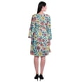 thumbnail image 4 of Moomaya Robe Courte Évasée Imprimée de Designer, Manches Longues, Tunique en Velours, Robes pour Femmes, 4 of 6